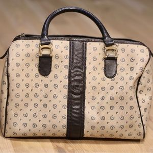 Vintage Pollini monogram series satchel handbag